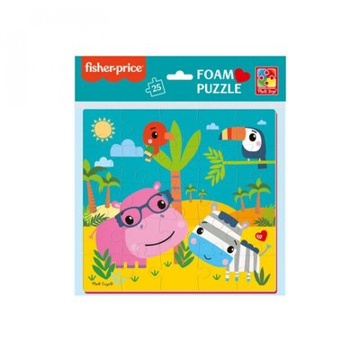 М'які пазли "Бегемот та зебра" 25 елем., Fisher-Price, Vladi Toys, VT1109-04 VT1109-04 фото