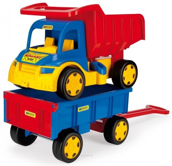 Wader Велика іграшкова вантажівка Гігант + візок, 65100 65100 фото