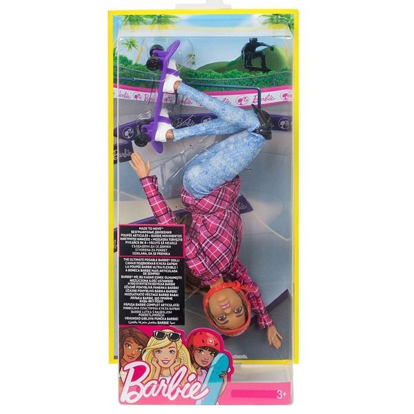 Лялька Barbie "Скейтбордистка" серії "Рухайся як я", DVF68/DVF70 DVF70 фото