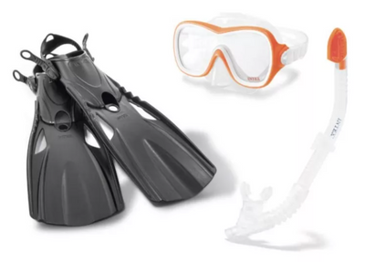 Набір для плавання: трубка маска ласти від 8 років, Intex 55658 55658 фото
