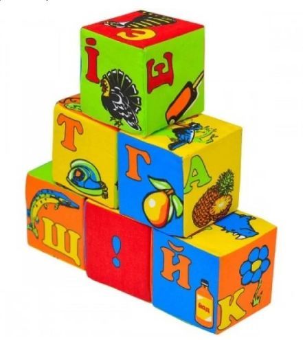 Кубики мягкі "Абетка" 6шт, Розумна іграшка, 720019 720019 фото
