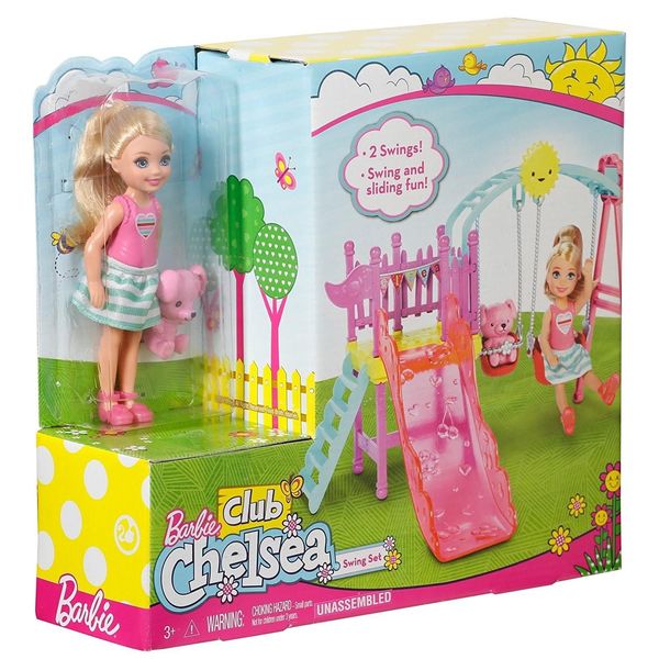 Ігровий набір Barbie Челсі гірка з гойдалкою, Mattel, DWJ46 DWJ46 фото