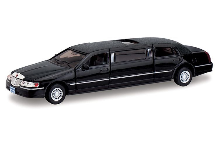 Модель Kinsmart 1999 Lincoln Town Car Stretch Limousine, чорна KT7001W KT7001Wd фото