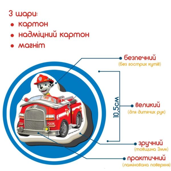 Набір магнітів Щенячий патруль "Командна робота", Magdum ML4034-32 ML4034-32 фото