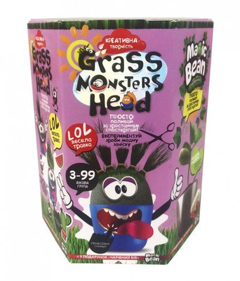 Набір креативної творчості "Grass Monsters Head", Danko Toys, GMH-01-03U GMH-01-03U фото