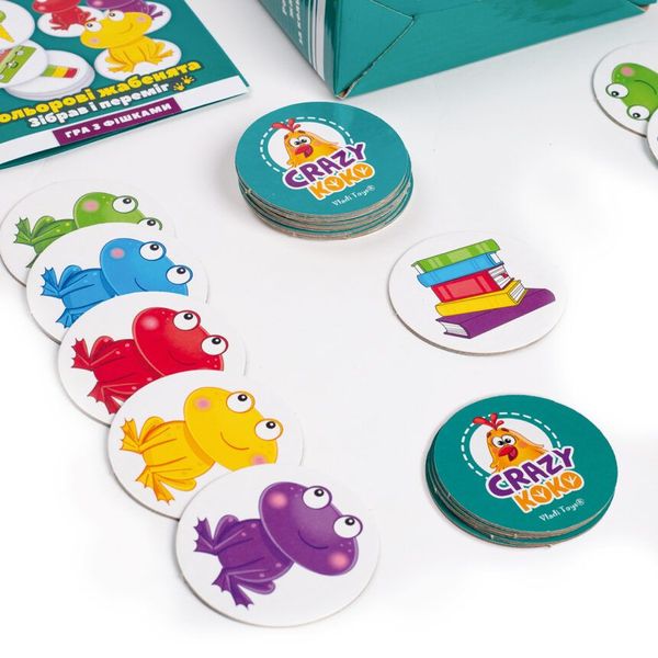 Розважальна настільна гра Crazy Koko «Кольорові жабенята», Vladi Toys VT8025-06 VT8025-06 фото