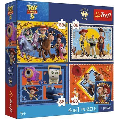 Пазли "4x88 ел." Toy Story 5 Час іграшок, Trefl 34701 34701 фото