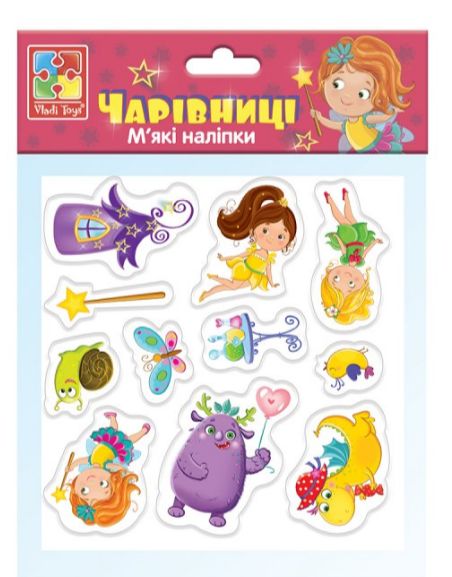 М’які наліпки “Чарівниці”, Vladi Toys, VT4210-03 VT4210-03 фото