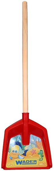 Лопатка довга з дерев'яною ручкою червона, Wader, 72301 72301 фото