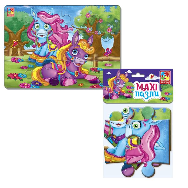 Бебі MAXI пазли картонні “Поні”, Vladi Toys, VT1722-11 VT1722-11 фото