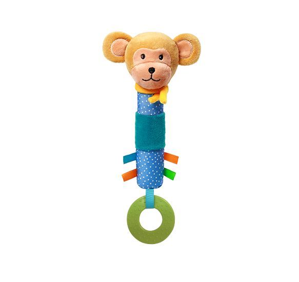 Іграшка-пищалка з прорізувачем "Мавпеня Ерік", Babyono,624 624 фото