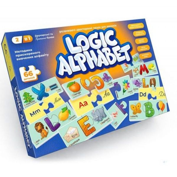 Розвиваюча гра-пазл ""Logic Alphabet", англо-український", Danko Toys, G-LoA-01-04U G-LoA-01-04U фото