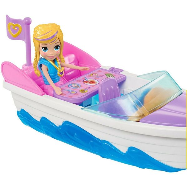 Ігровий набір Polly Pocket "Назустріч пригодам! Швидкий човен", Mattel, GDM08/GDM09 GDM09 фото